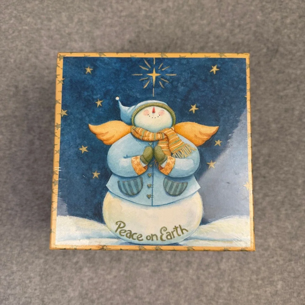 Lindy Bowman Vintage 5-Piece Christmas Nesting Gift Box Set Original Packaging